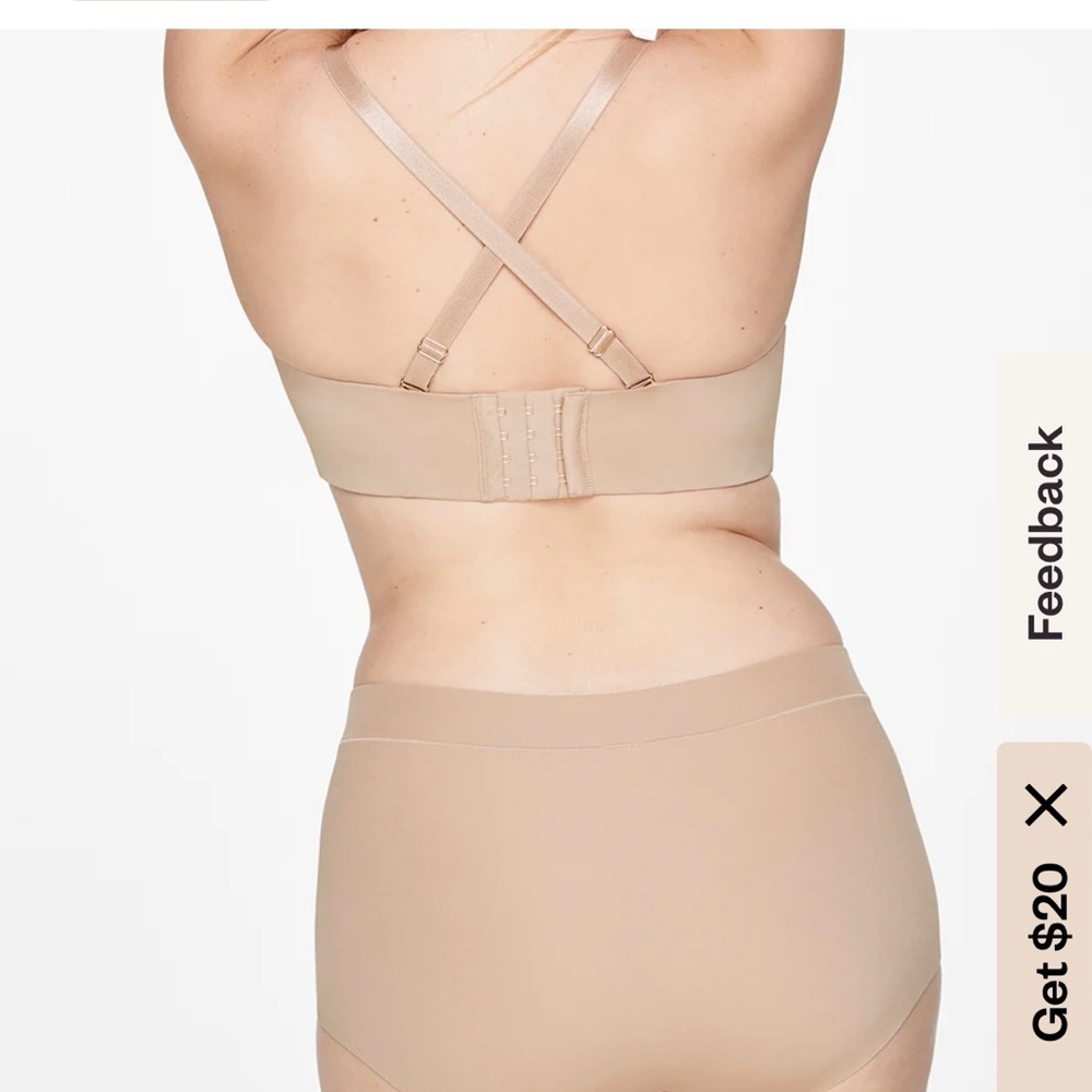 ThirdLove 24/7® Classic Strapless Bra in taupe tan Size 36C - Picture 3 of 15